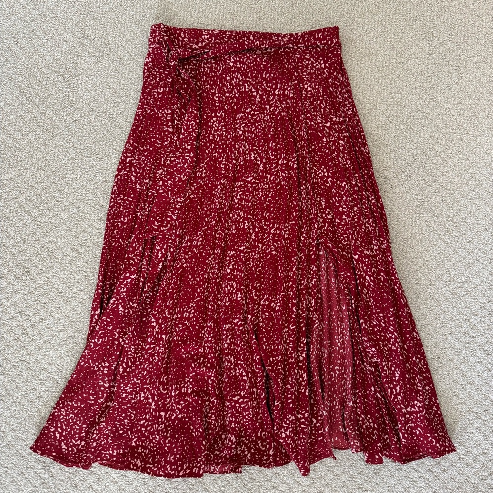 Flowy Skirt S Red/Pink